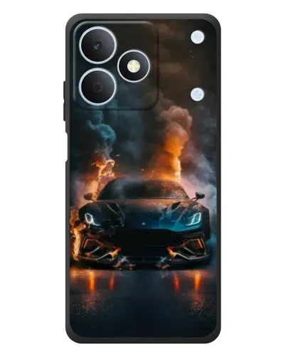 Чехол для Realme Note 80 с картинкой «Lamborghini дымная эстетика»