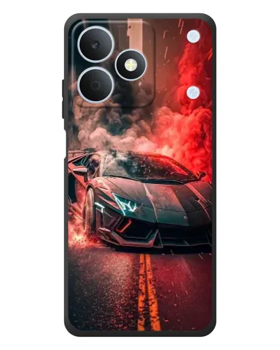 Чехол для Realme Note 80 с картинкой «Lamborghini красный дым»