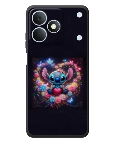 Чохол для Realme Note 80 з картинкою «Stitch у квітах»