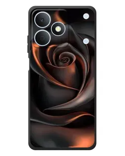 Чохол для Realme Note 80 з картинкою «Шовкова чорна троянда»