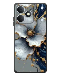 Чохол для Realme Note 80 з картинкою «Біла квітка та золотий флюїд»