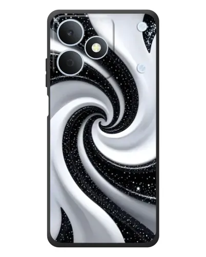 Чохол для Realme Note 80 з картинкою «Чорно-біла спіраль»