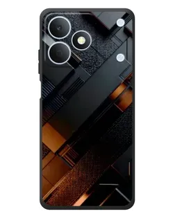 Чохол для Realme Note 80 з картинкою «Чорні геометричні блоки»