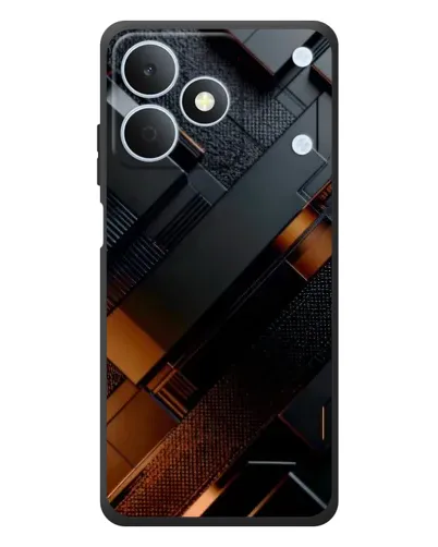 Чохол для Realme Note 80 з картинкою «Чорні геометричні блоки»