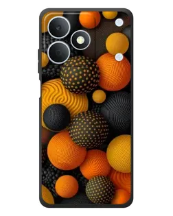 Чохол для Realme Note 80 з картинкою «Об'ємні помаранчеві сфери»