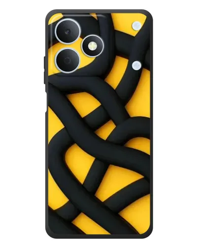 Чохол для Realme Note 80 з картинкою «Чорне жовте переплетення»