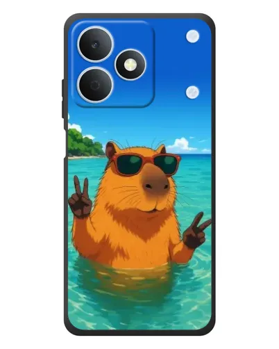 Чехол для Realme Note 80 с картинкой «Морская капибара»