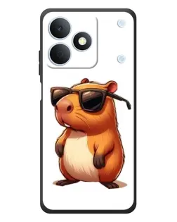 Чехол для Realme Note 80 с картинкой «Капибара в очках»