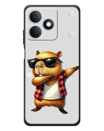 Чехол для Realme Note 80 с картинкой «Капибара рэпер даб»