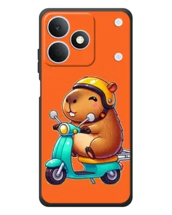 Чехол для Realme Note 80 с картинкой «Капибара на скутере»