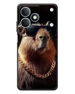 Чехол для Realme Note 80 с картинкой «Капибара золотая цепь»