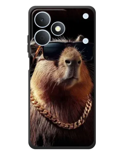 Чехол для Realme Note 80 с картинкой «Капибара золотая цепь»