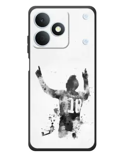 Чохол для Realme Note 80 з картинкою «Чорно-білий силует Мессі»