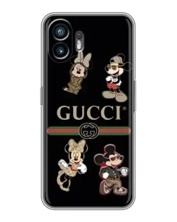 Чехол для Realme P3 Lite с картинкой «Gucci — герои Disney и монограмма»