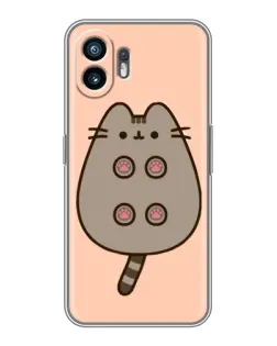 Чехол для Realme P3 Lite с картинкой «Пушин пузиком кверху»