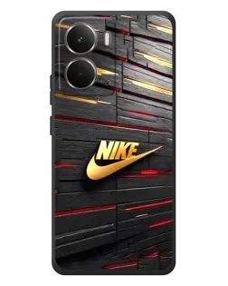 Чохол для RealMe P3 з картинкою «Золотий Nike на металі»