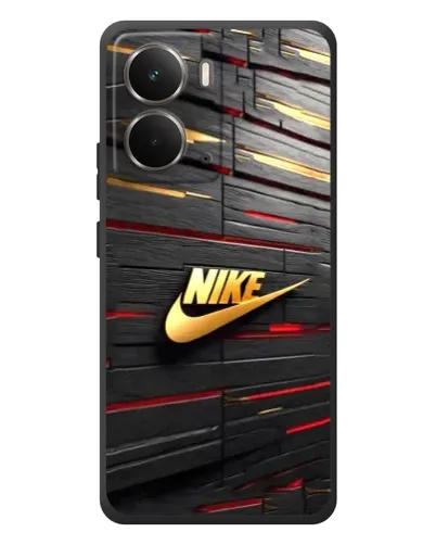 Чохол для RealMe P3 з картинкою «Золотий Nike на металі»