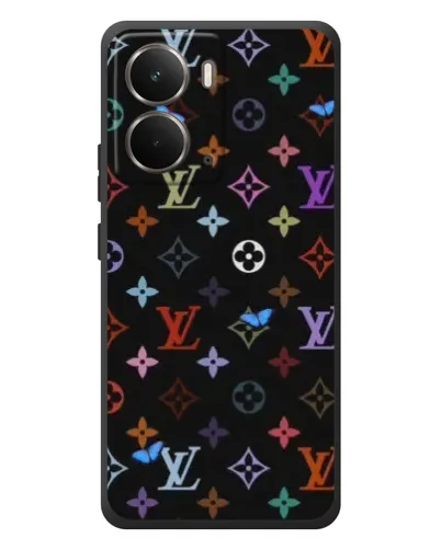 Чехол для RealMe P3 с картинкой «Цветная монограмма LV»