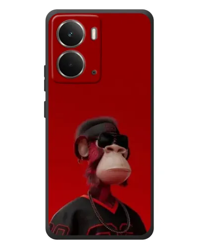 Чохол для RealMe P3 з картинкою «Bored Ape в червоному»