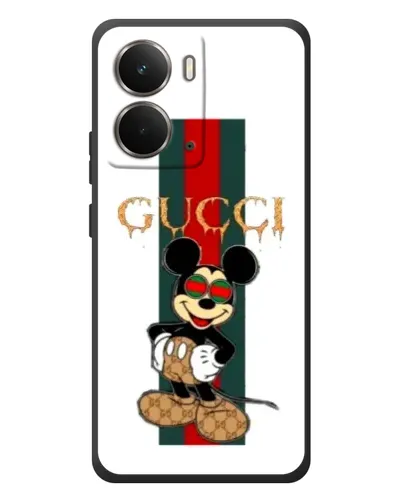 Чохол для RealMe P3 з картинкою «Міккі Маус Gucci — смуги»