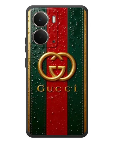 Чохол для RealMe P3 з картинкою «Gucci — фірмова смуга та золото» Чохол для RealMe P3 з картинкою «Gucci — фірмова смуга та золото»