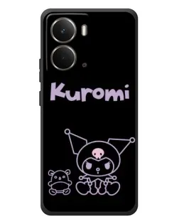 Чехол для RealMe P3 с картинкой «Kuromi — черный минимализм»