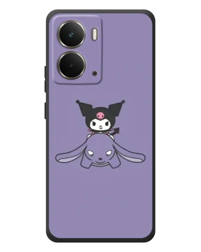 Чохол для RealMe P3 з картинкою «Kuromi на ліловому фоні»