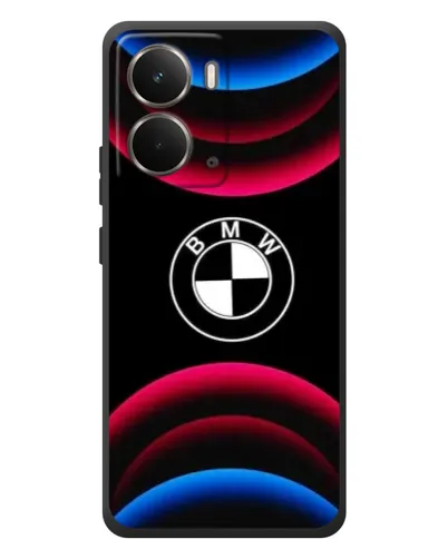 Чохол для RealMe P3 з картинкою «Логотип BMW та неонові дуги»