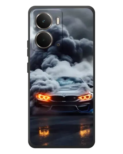 Чохол для RealMe P3 з картинкою «BMW у диму»