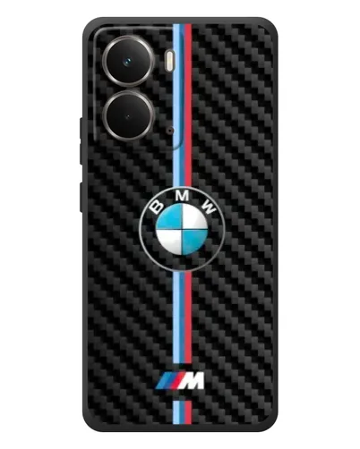 Чохол для RealMe P3 з картинкою «Емблема BMW та карбон»
