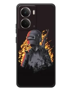 Чохол для RealMe P3 з картинкою «PUBG — вогняний силует»