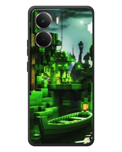 Чехол для RealMe P3 с картинкой «Minecraft лесной пейзаж»