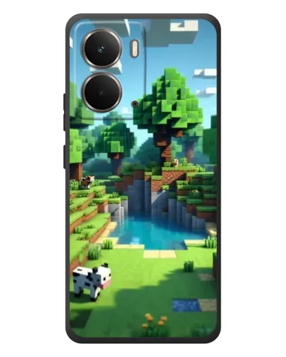 Чехол для RealMe P3 с картинкой «Minecraft летний день»