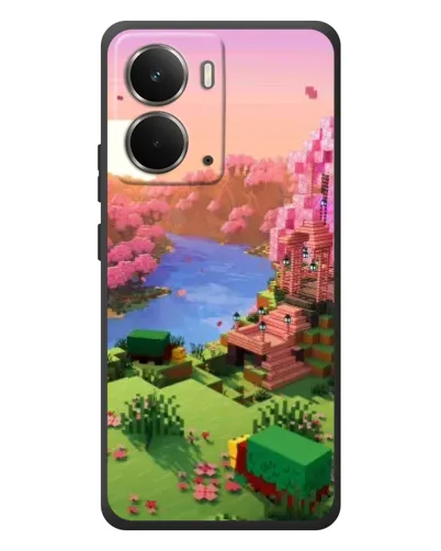 Чехол для RealMe P3 с картинкой «Розовое дерево Minecraft»