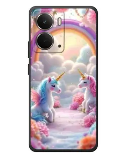 Чохол для RealMe P3 з картинкою «Веселка і єдинороги»