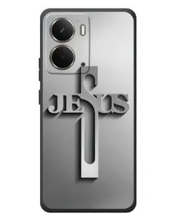 Чохол для RealMe P3 з картинкою «Металевий хрест Jesus»