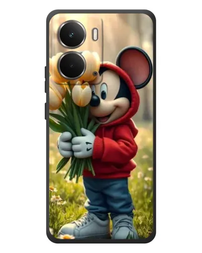 Чехол для RealMe P3 с картинкой «Микки с тюльпанами»