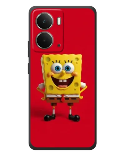 Чехол для RealMe P3 с картинкой «Спанч Боб на красном»