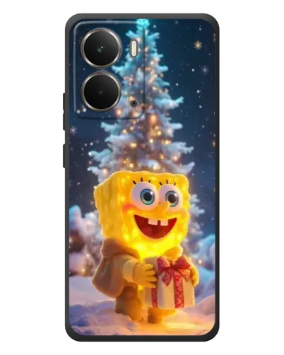 Чехол для RealMe P3 с картинкой «Рождественский Спанч Боб»