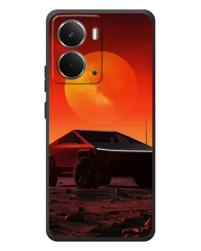 Чехол для RealMe P3 с картинкой «Cybertruck на Марсе»