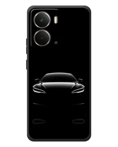Чехол для RealMe P3 с картинкой «Силуэт Tesla Night»