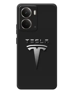 Чохол для RealMe P3 з картинкою «Сталевий логотип Tesla»