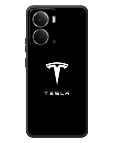 Чехол для RealMe P3 с картинкой «Tesla White Logo»