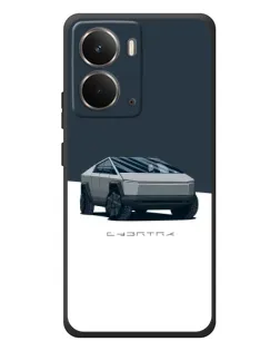 Чохол для RealMe P3 з картинкою «Сріблястий Cybertruck Tesla»