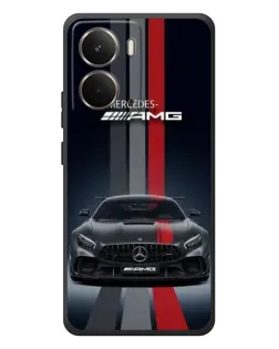 Чехол для RealMe P3 с картинкой «Mercedes — белый карбон»