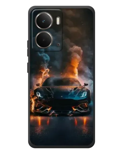 Чехол для RealMe P3 с картинкой «Lamborghini дымная эстетика»