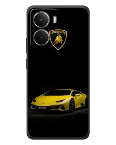 Чехол для RealMe P3 с картинкой «Lamborghini желтый акцент»