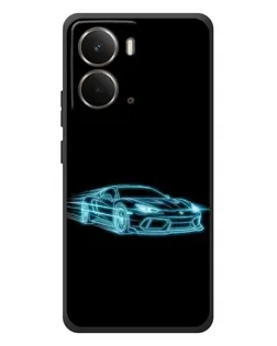 Чохол для RealMe P3 з картинкою «Неоновий контур Lamborghini»