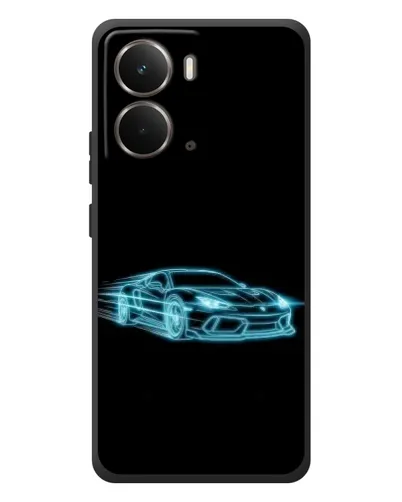 Чехол для RealMe P3 с картинкой «Неоновый контур Lamborghini»