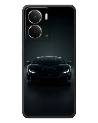 Чехол для RealMe P3 с картинкой «Черный Lamborghini Aventador»